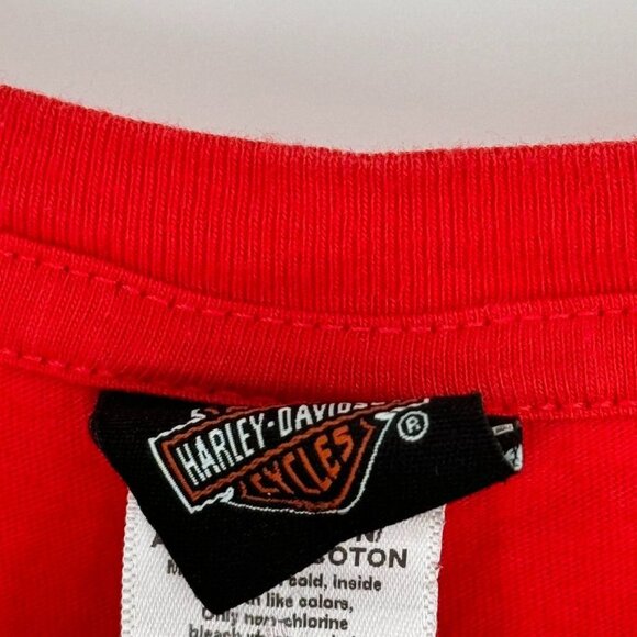 Harley Davidson Womens Red T Shirt embellished size XL Cotton Fort Walton Beach - Picture 5 of 9